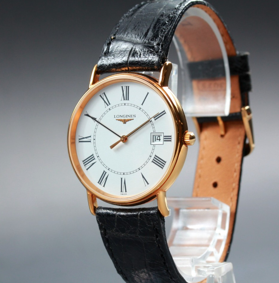 [N MINT] Longines Grand Classic L4.636.2 33mm White Roman Date Quartz Mens Watch