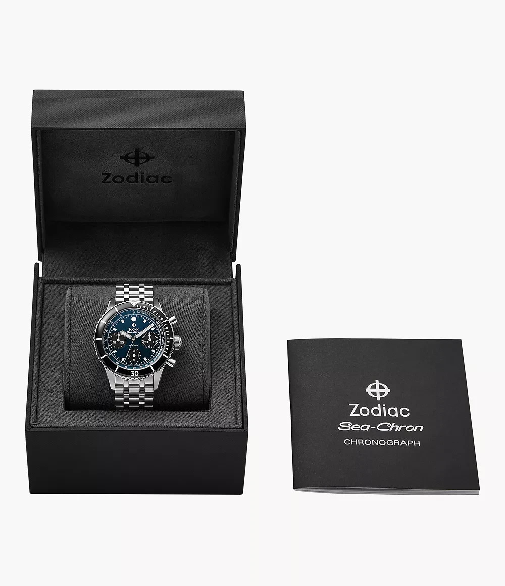 Zodiac Sea-Chrongraph Automatic Blue Dial Stainless Steel Watch ZO3605