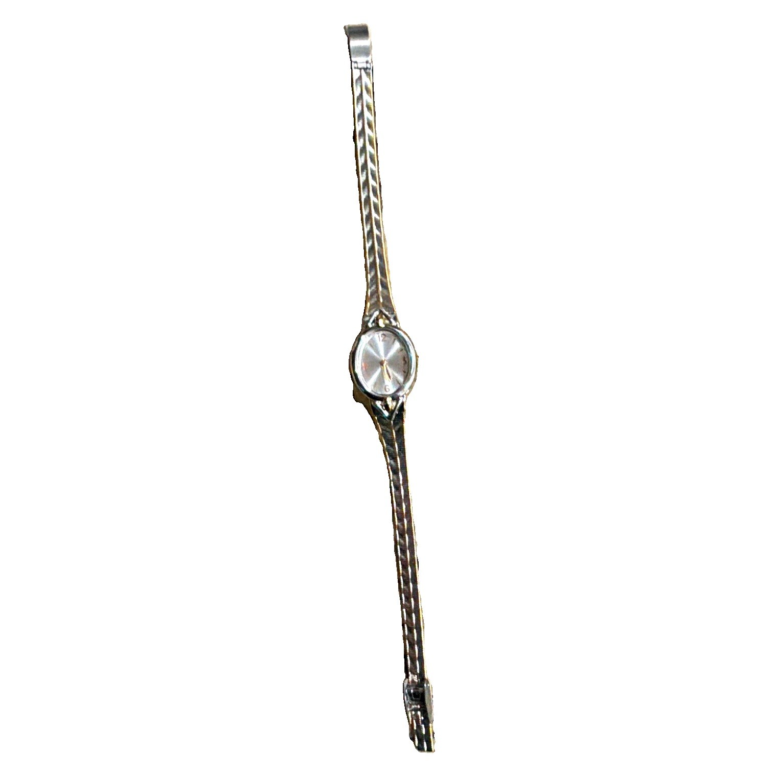 Women’s Analog Dress Watch Silver Dial Steel Case Bracelet – Needs Battery