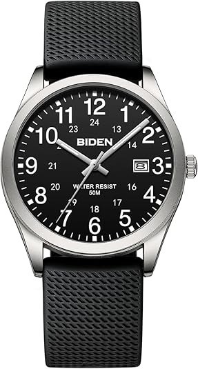 LN LENQIN Mens Watches Unisex Military Sport A3-LN-0550-Silver Black