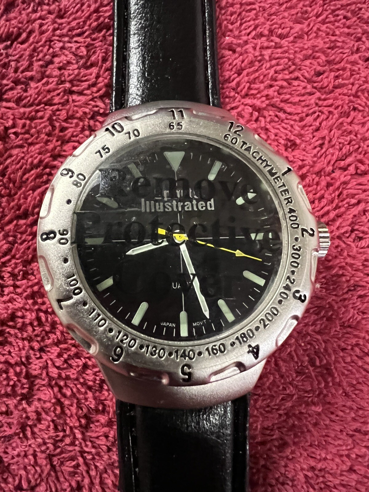 SPORTS ILLUSTRATED 21-495, Stainless Steel Tachometer watch. Dead Battery.