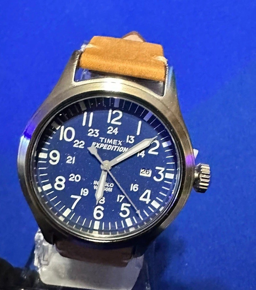 Timex Indiglo Expedition Scout 40mm Wrist watch TW4B01800 Darker Tan Blue Dial