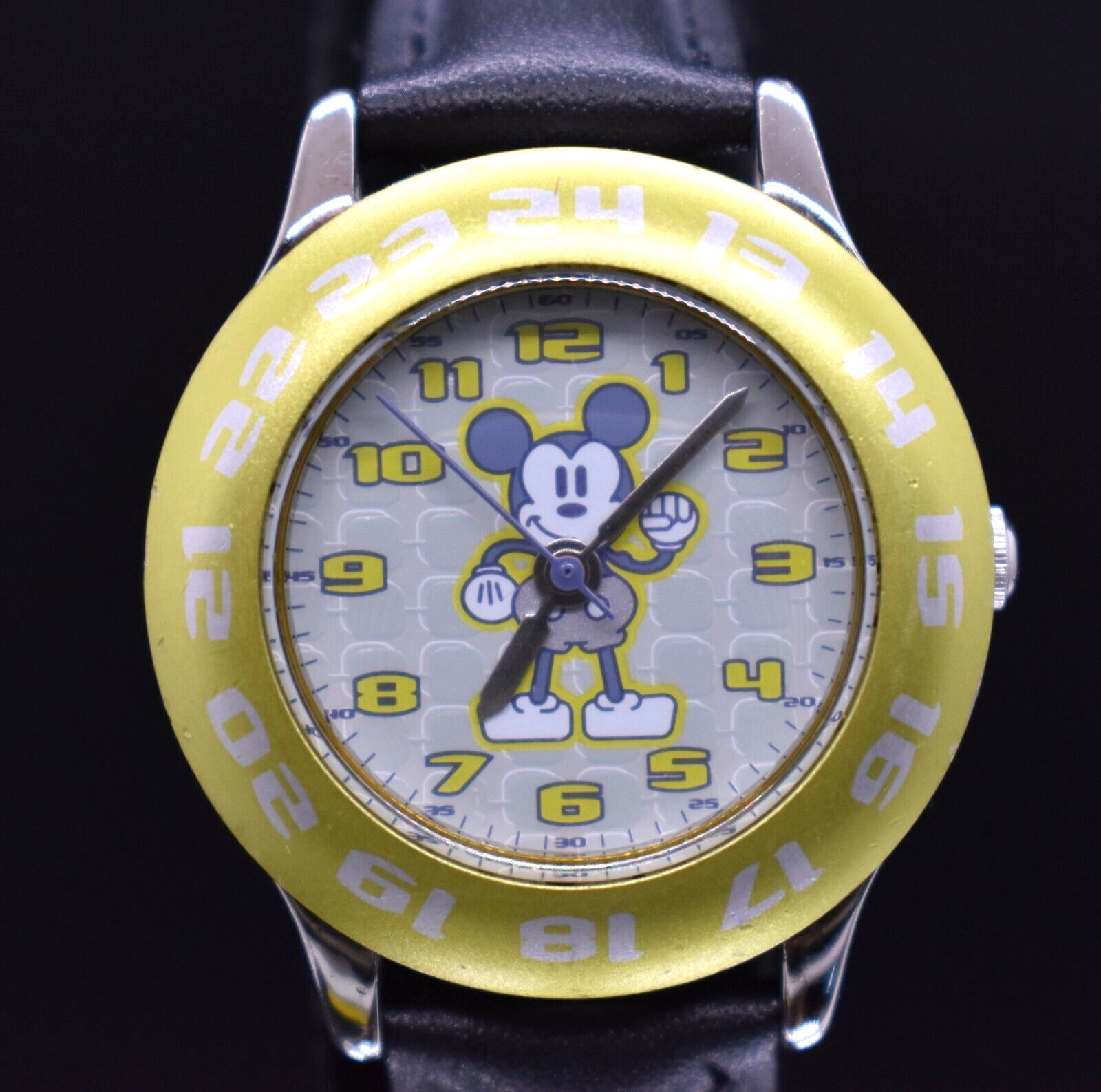 Vtg Mickey Mouse Sii Marketing Seiko Watch Disney NEW BATTERY & LEATHER BAND
