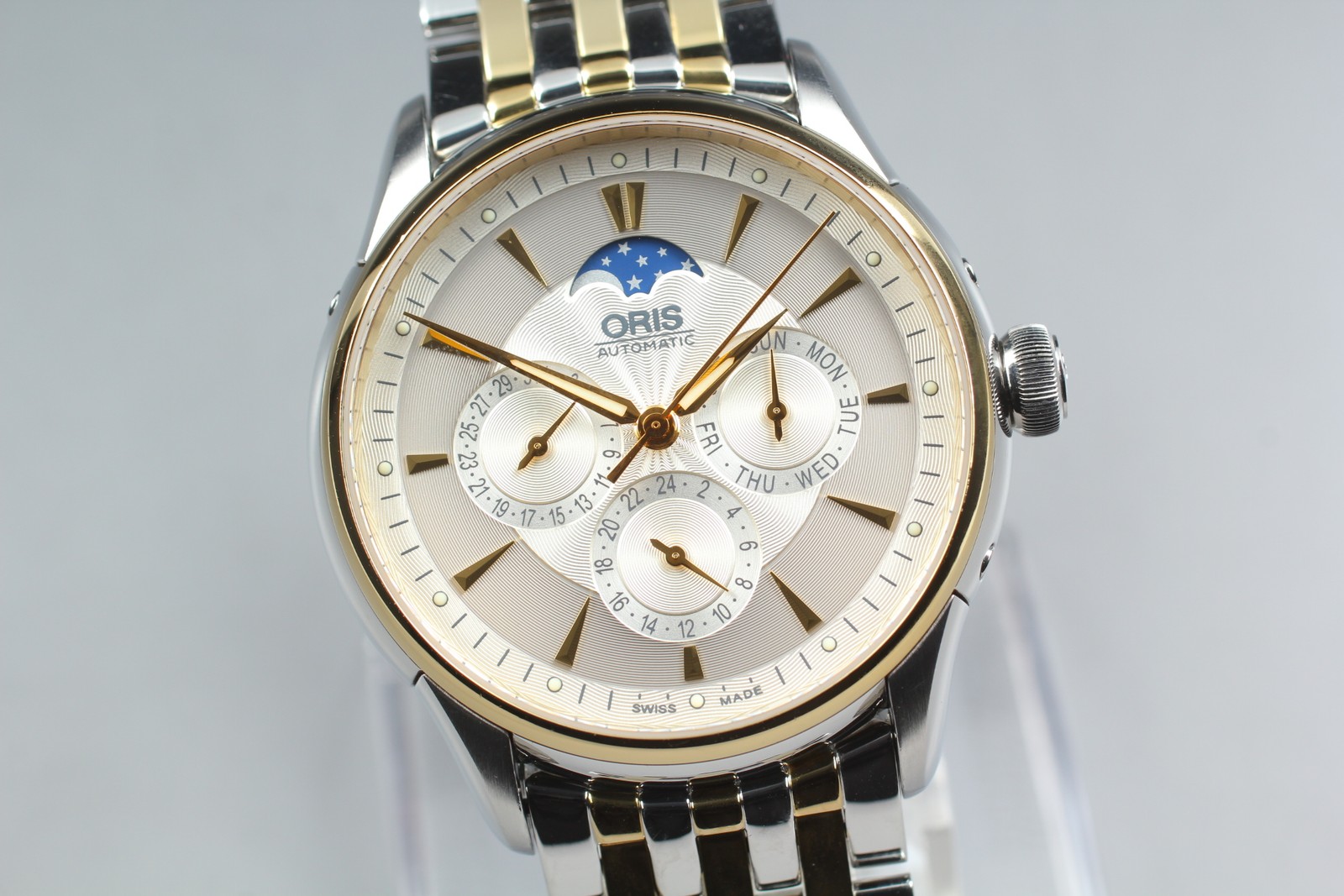 [Almost MINT] ORIS Artelier Complication 7592 Moon Phase Automatic Mens Watch