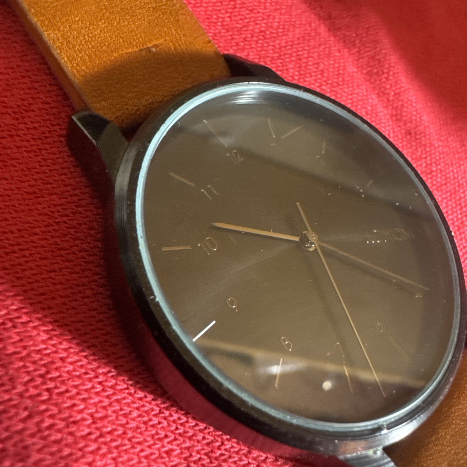Komono The Winston Mens Watch New Battery 42MM 8.5″ Black Dial F5