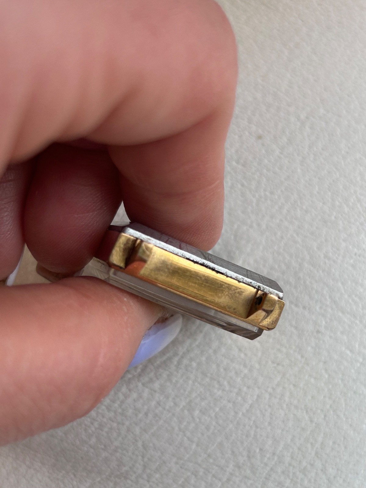 Vintage Raketa USSR Watch Square Gold Plated AU12.5 Working Mechanical Soviet Wr