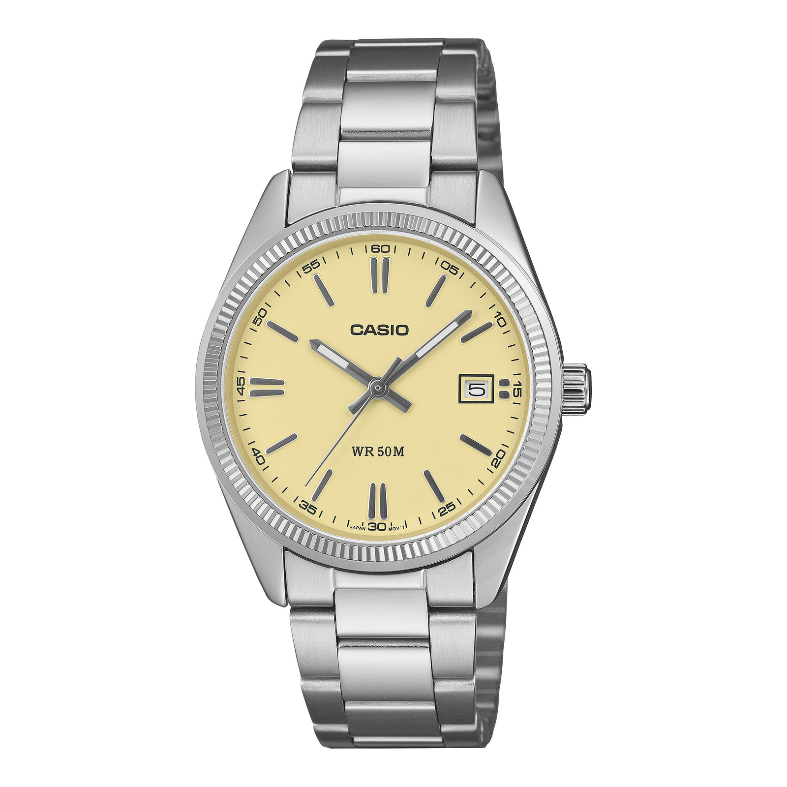 Vintage CASIO UTP-1302PD-9AVEF Silver Yellow Watch
