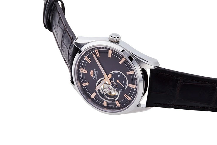 Orient RN-AR0004Y Contemporary Semi Skeleton Automatic Leather Men’s Watch