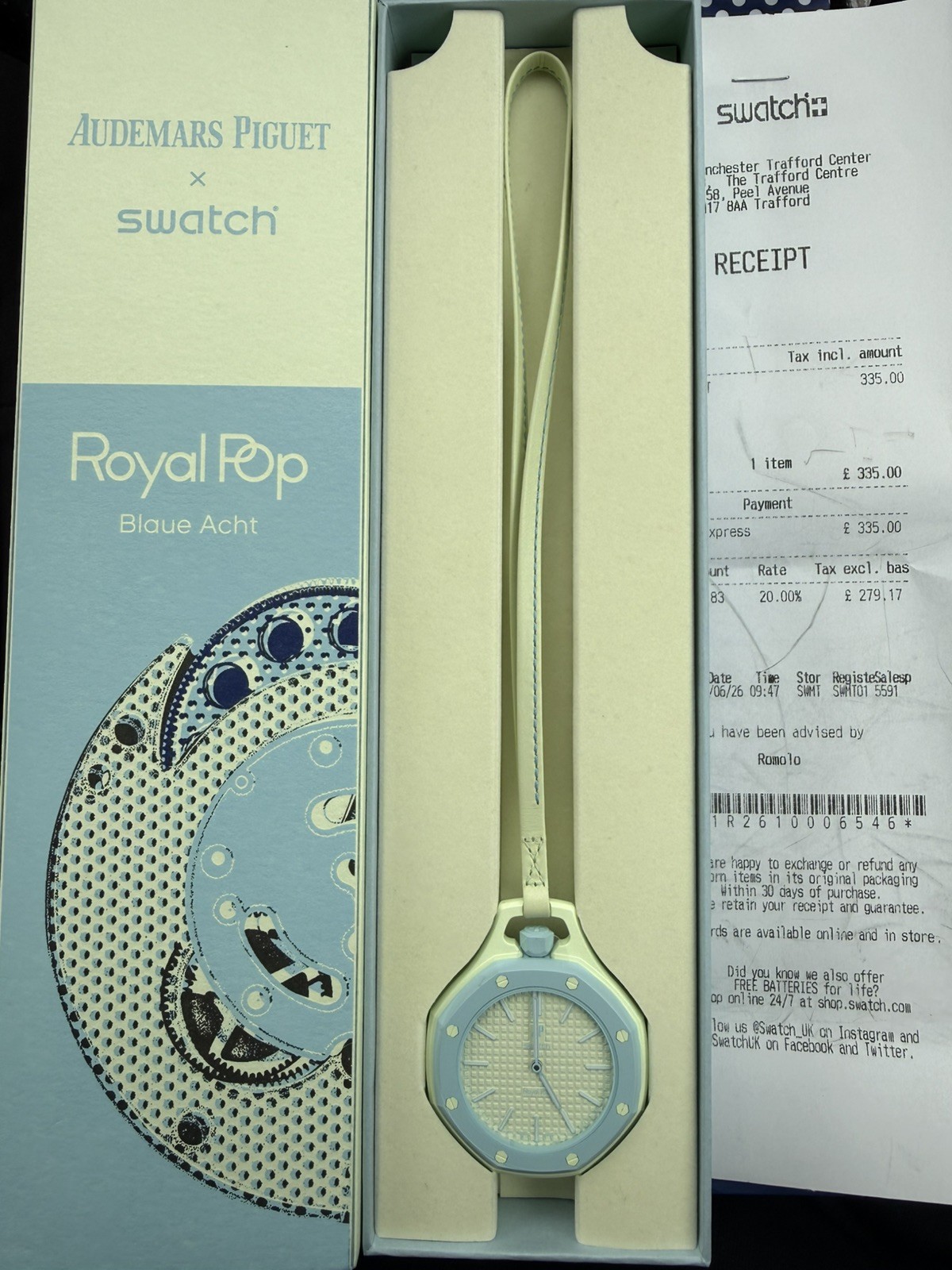 Audemars Piguet X Swatch Royal Pop BLAUE ACHT AP Royal Oak BRAND NEW