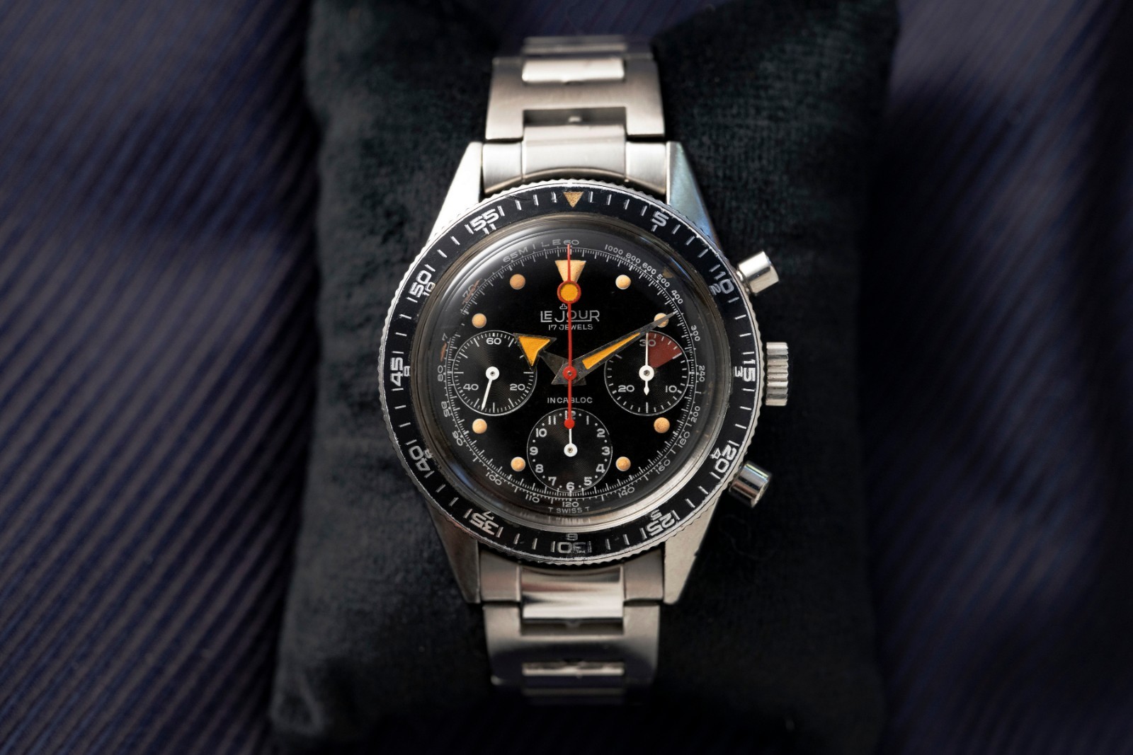 Le Jour Regatta Chronograph Watch – Valjoux 72 – Broad Arrow – Circa 1968