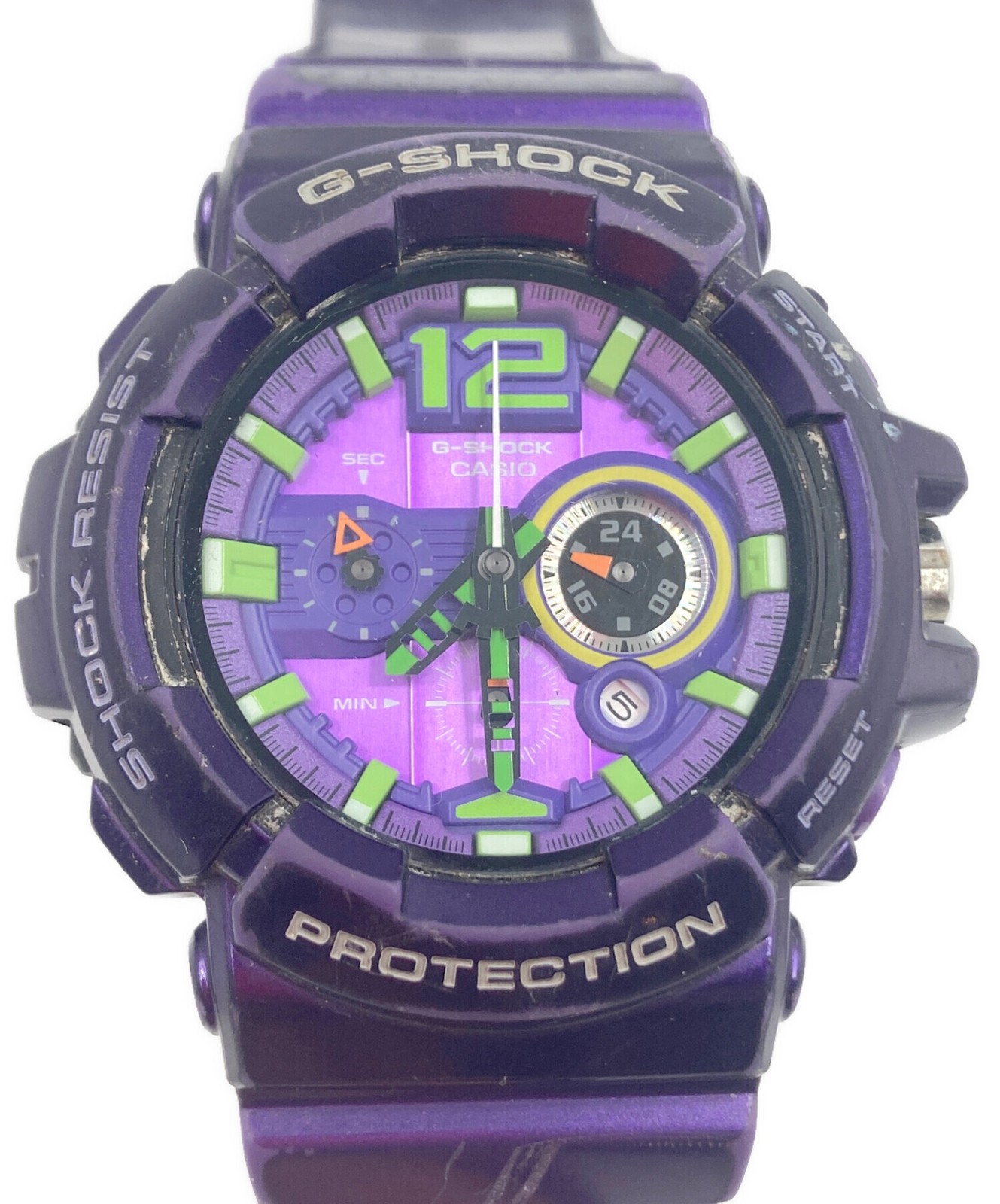 Casio G Shock Evangelion Unit 01 Purple Analog Watch GAC 110 Men’s 50mm