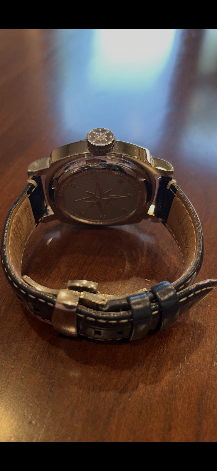 PANZERA Aquamarine A45 Automatic 200m 45mm Blue Dial Blue Leather Strap