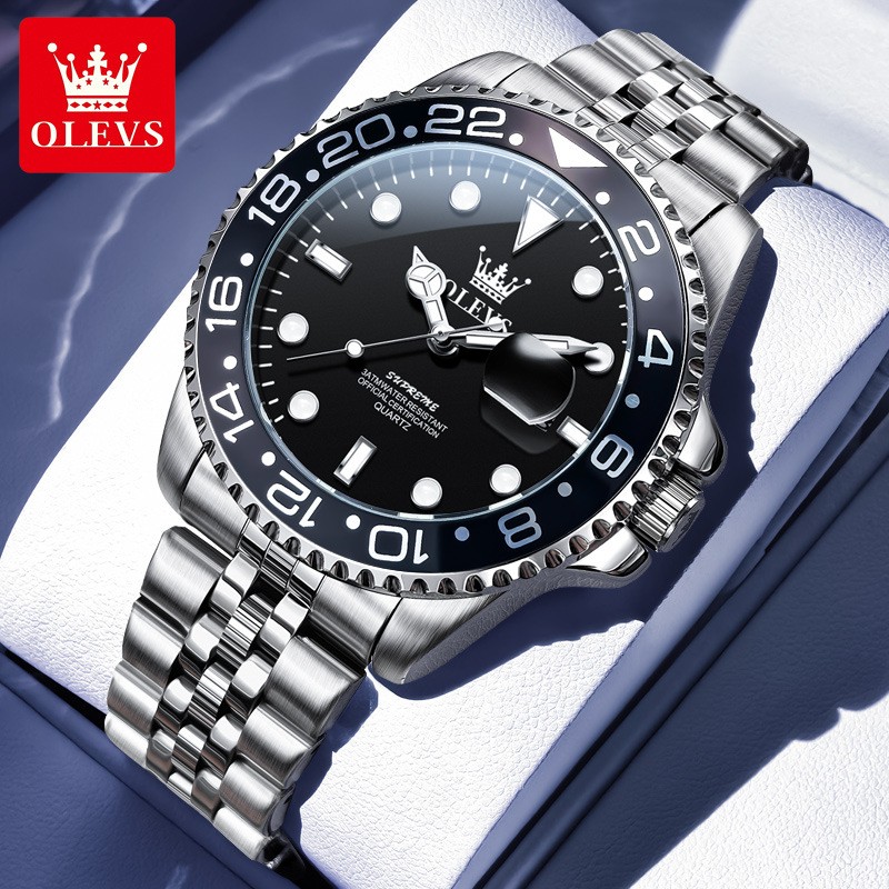 New OLEVS Men’s Quartz Watch Waterproof Luminous Date Wristwatch for Men