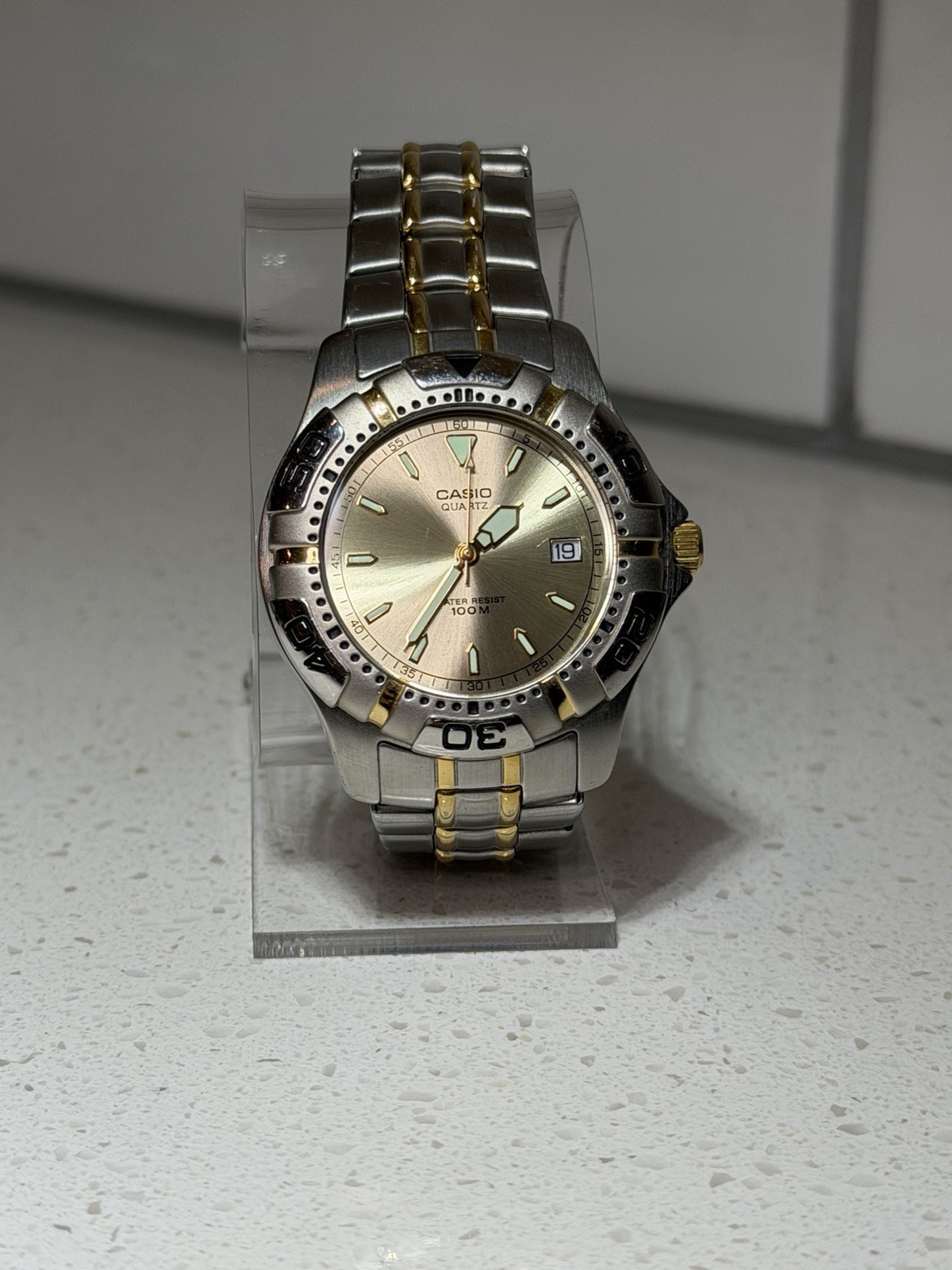 Casio 708 MTD-1020 100M Analog Diver Japan Movement Stainless Working