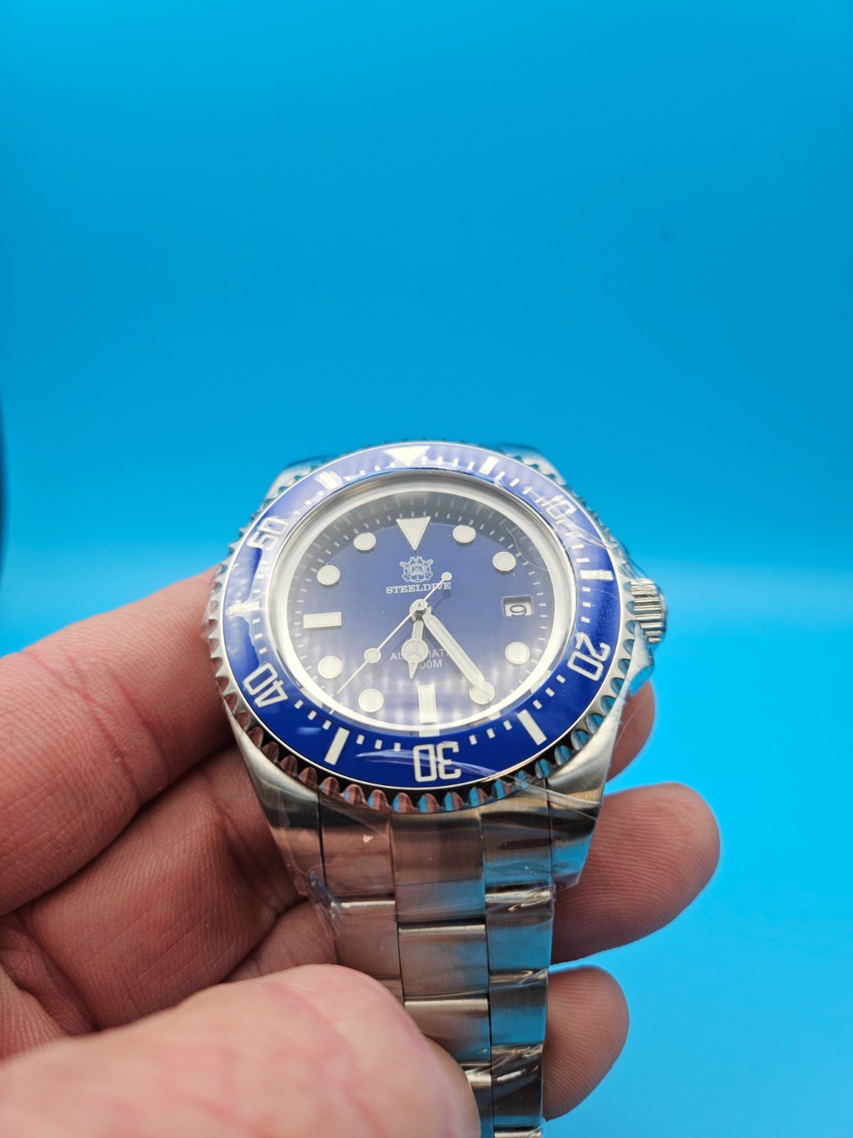 Steeldive SD1964 Blue Dial NH35 1000M Diver Sapphire 45.4mm HEV