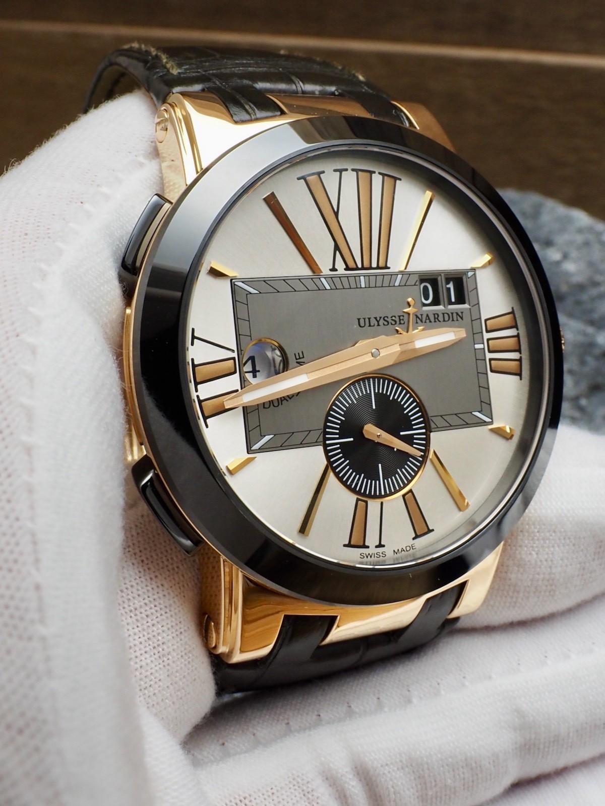 Ulysse Nardin Executive Dual Time Rose Gold 43mm 99% LNIB Full Set 159 Grams!