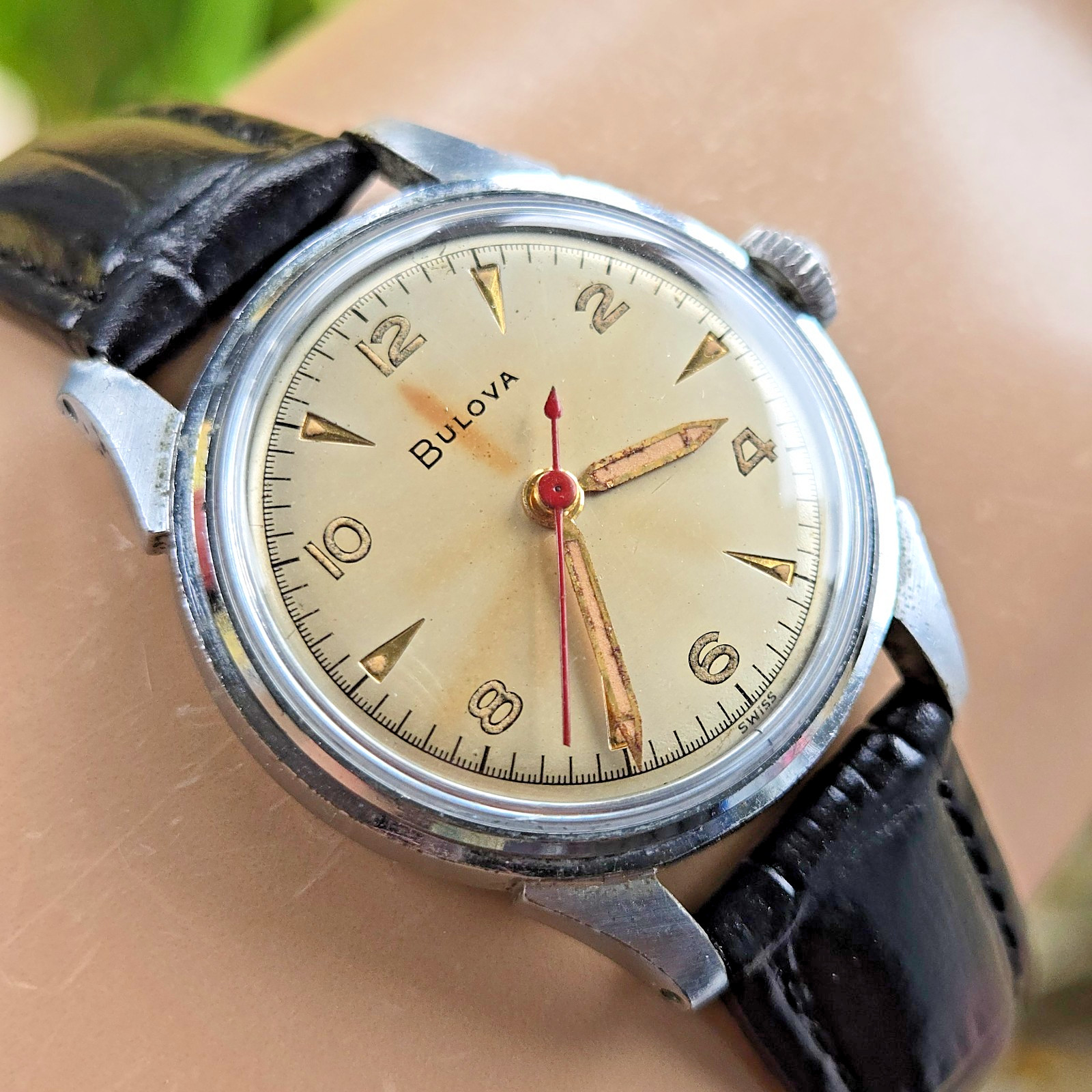 Vintage BULOVA Watertite “M” men’s manual wind watch 10BTC 17Jewels swiss 1951