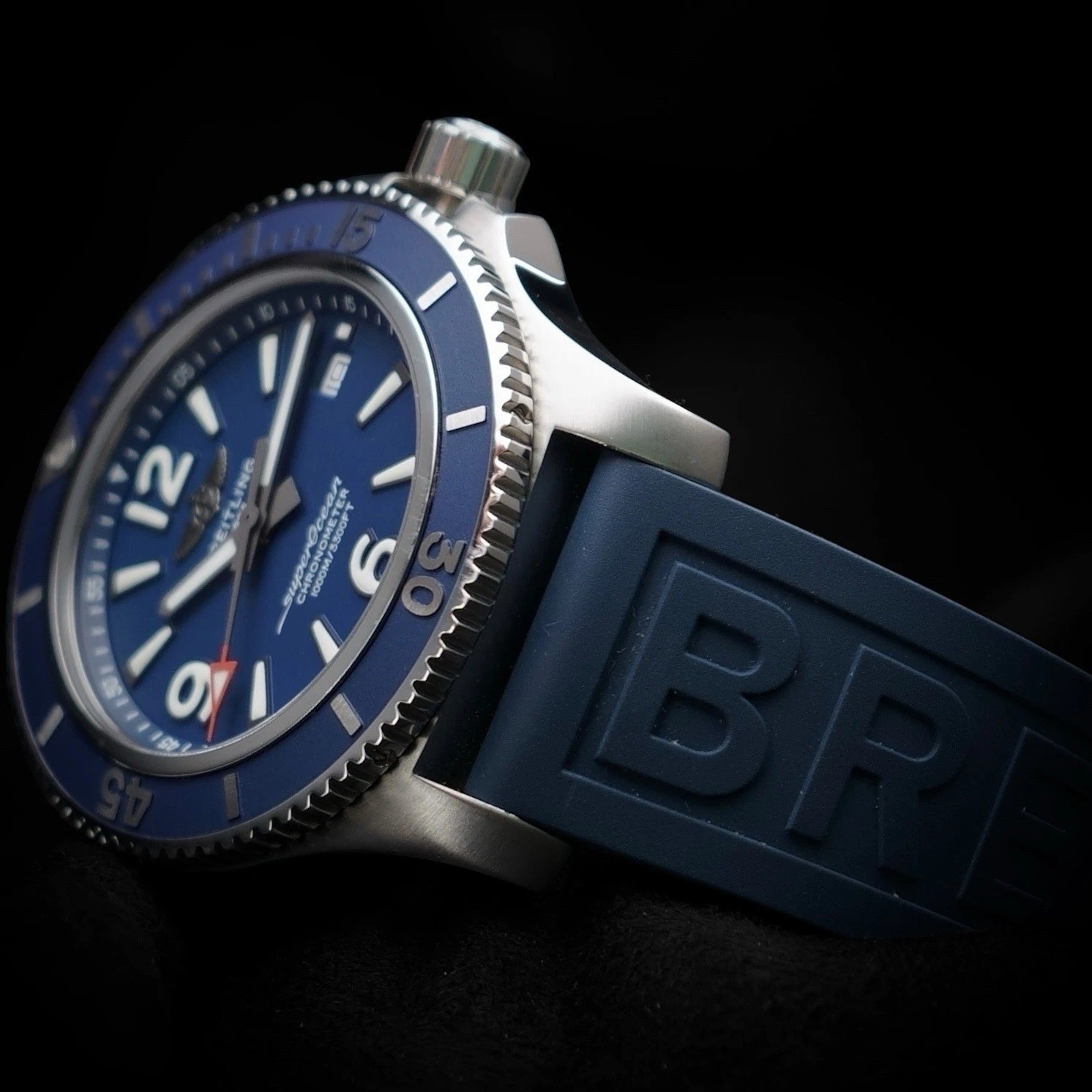 Breitling Superocean A17366 Diver Blue Dial 42mm Rubber Strap Full Set – Extra’s