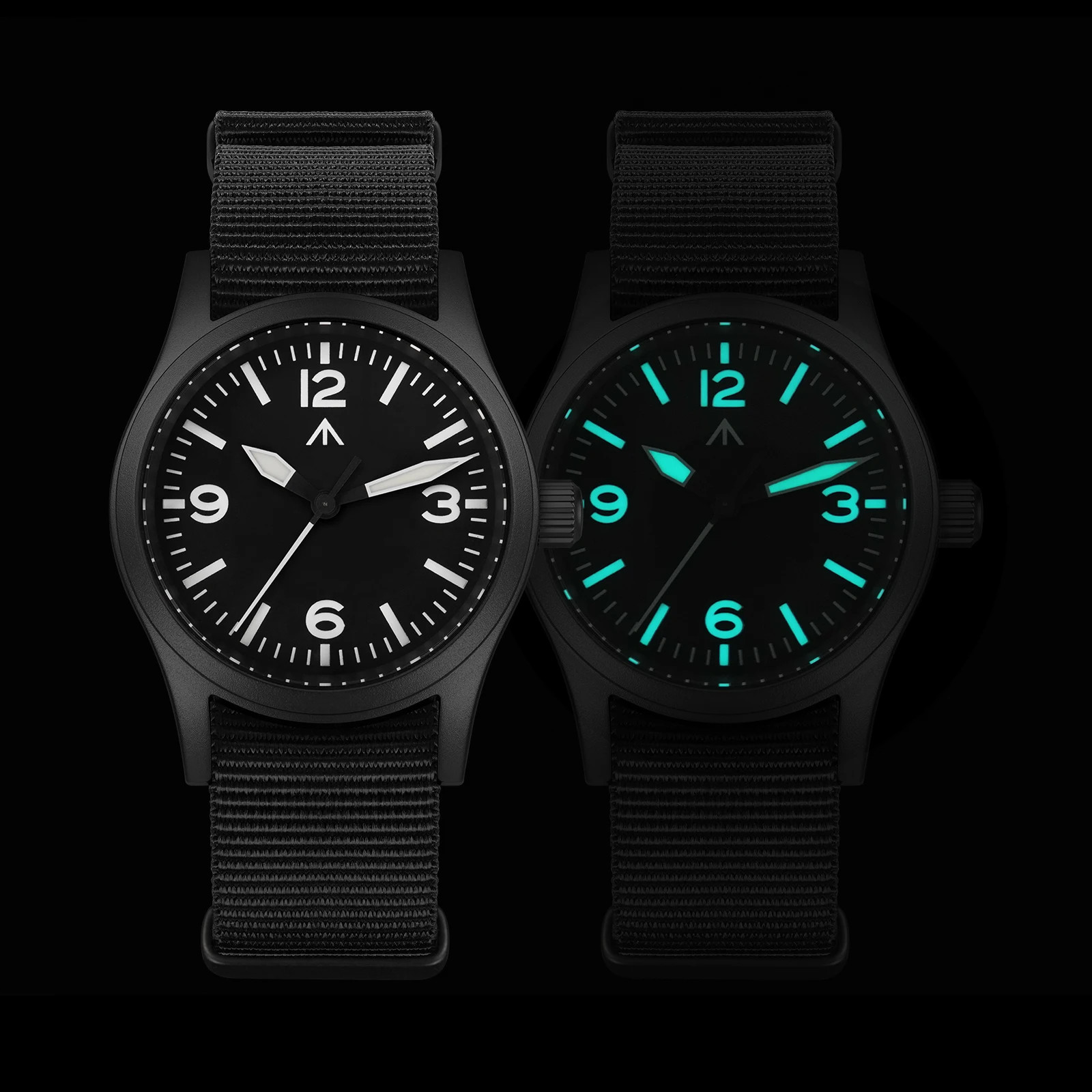 ML05 Black Quartz Wristwatch Sapphire Mirror 316L Case Waterproof 38MM Vintage