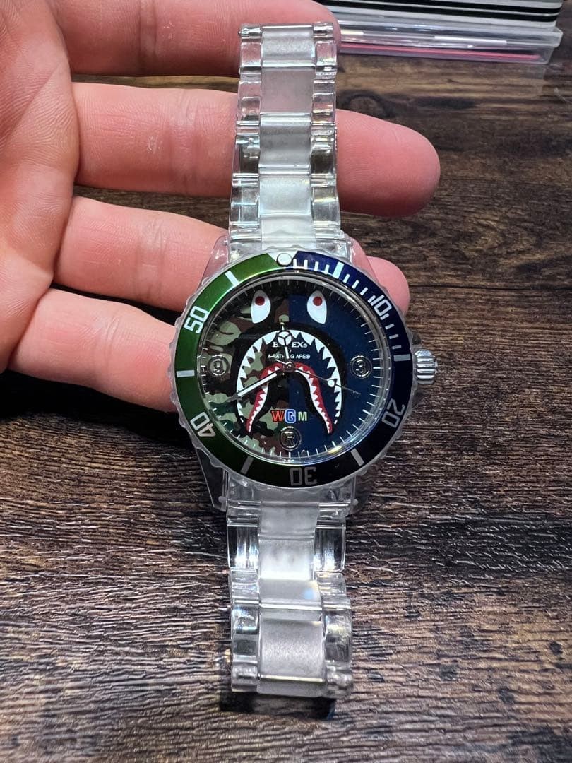 A BATHING APE Bapex Wristwatch Watch by Clear Type Analog r#