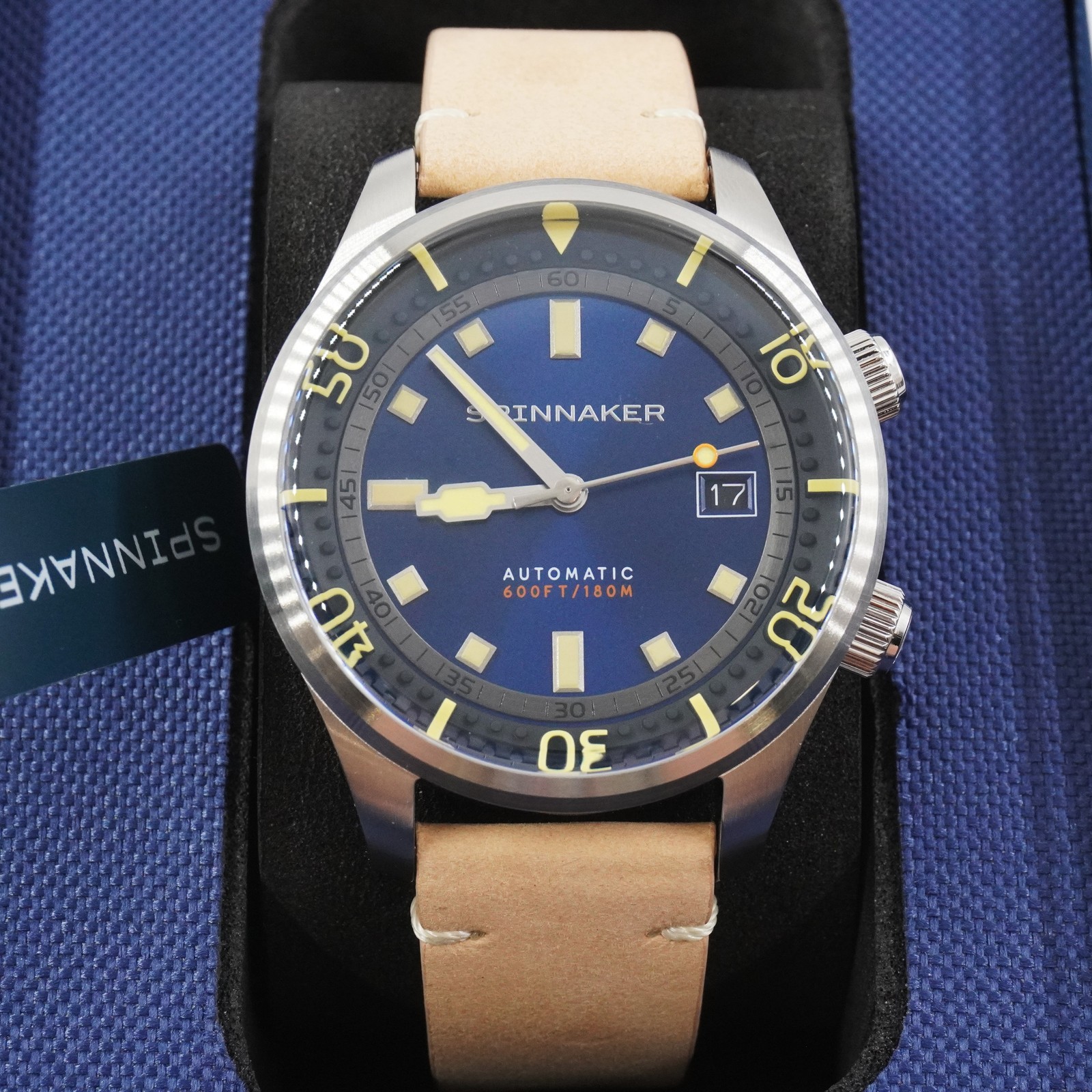 Spinnaker Bradner SP-5062-05 Automatic 42mm Watch in Tidal Blue w/Leather Strap