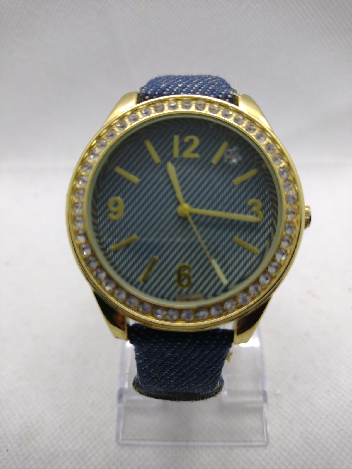 Watch Gents Men’s Jeans Crystals Canvas Leather Strap