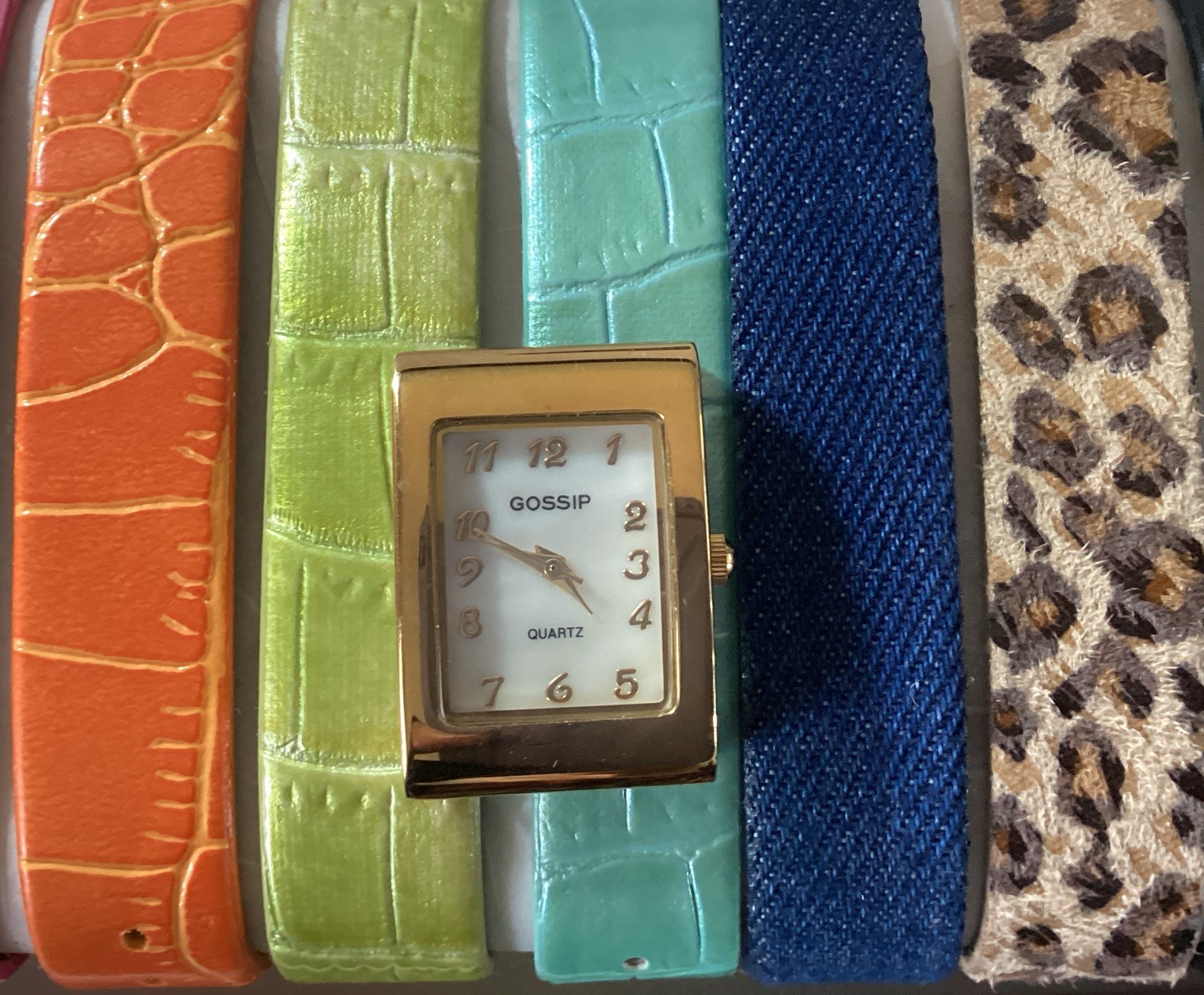Gossip Women’s Quartz Watch Set With 11 Replaceable Fashion Bands New