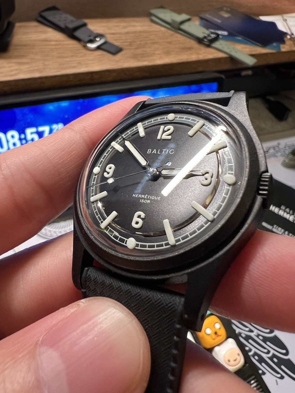 Baltic x Time + Tide Hermetique Night Mode Limited Edition Watch * Box & Papers