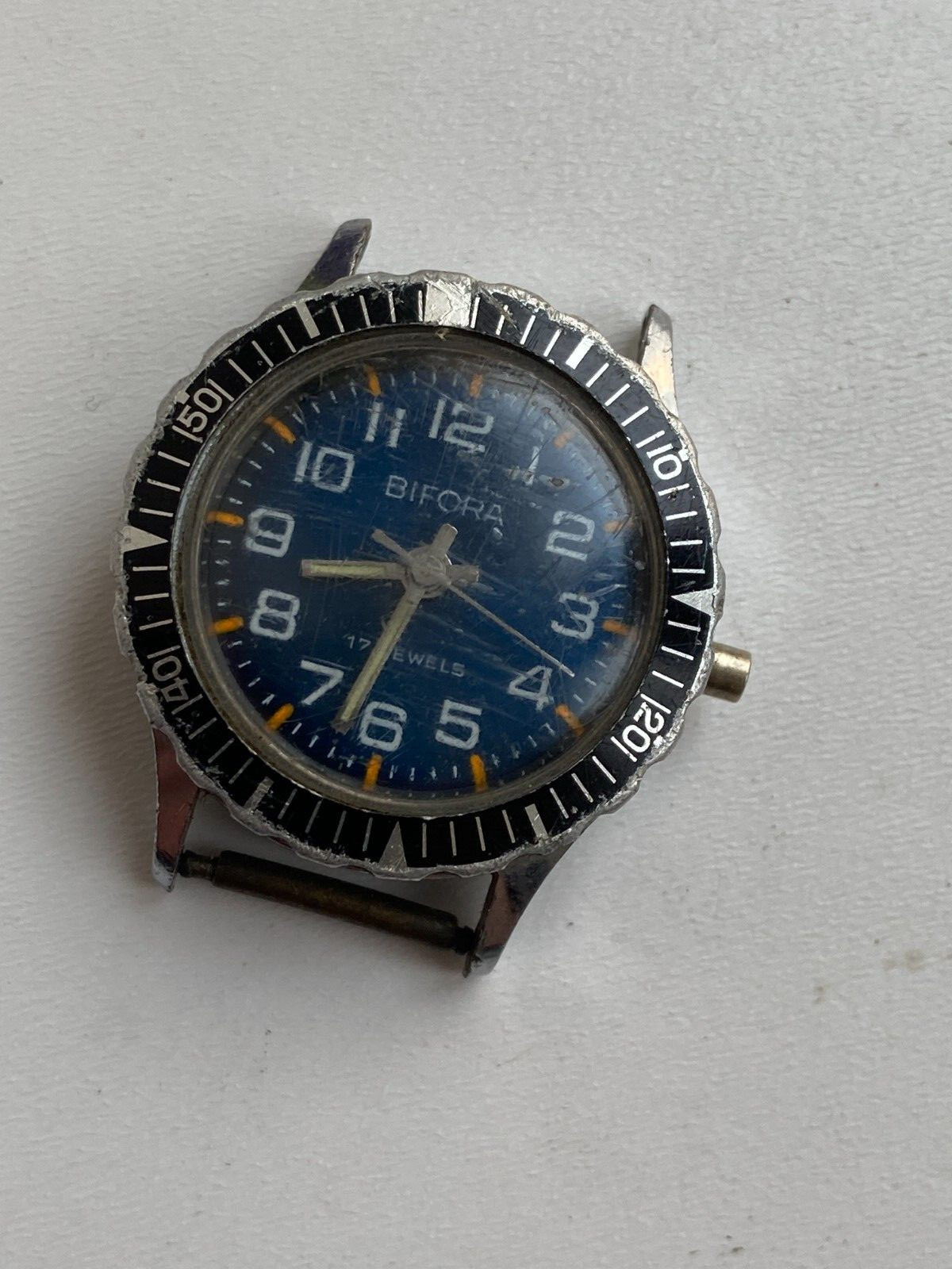 VINTAGE WOMEN WIRST WATCH FOR PARTS NOT WORKING BIFORA DIVER CAL B 91/1 JEWELS17