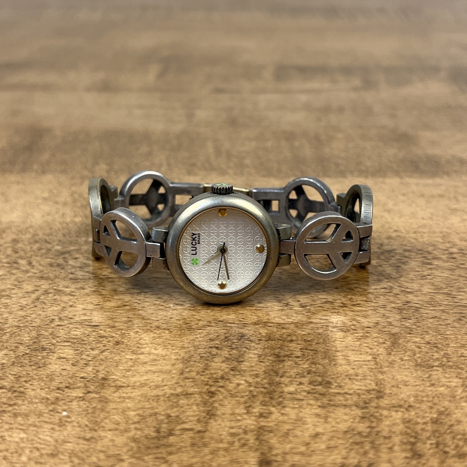 Vintage Lucky Brand Women’s Watch 25mm Peace Sign Band – Needs New Battery