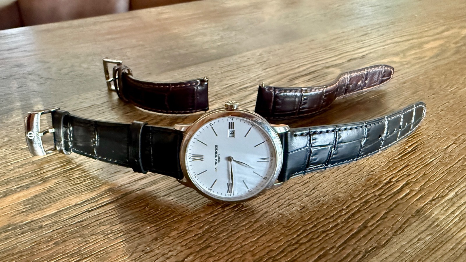 Baume & Mercier Classima 10323 40mm Quartz Wristwatch w/ Two Bands