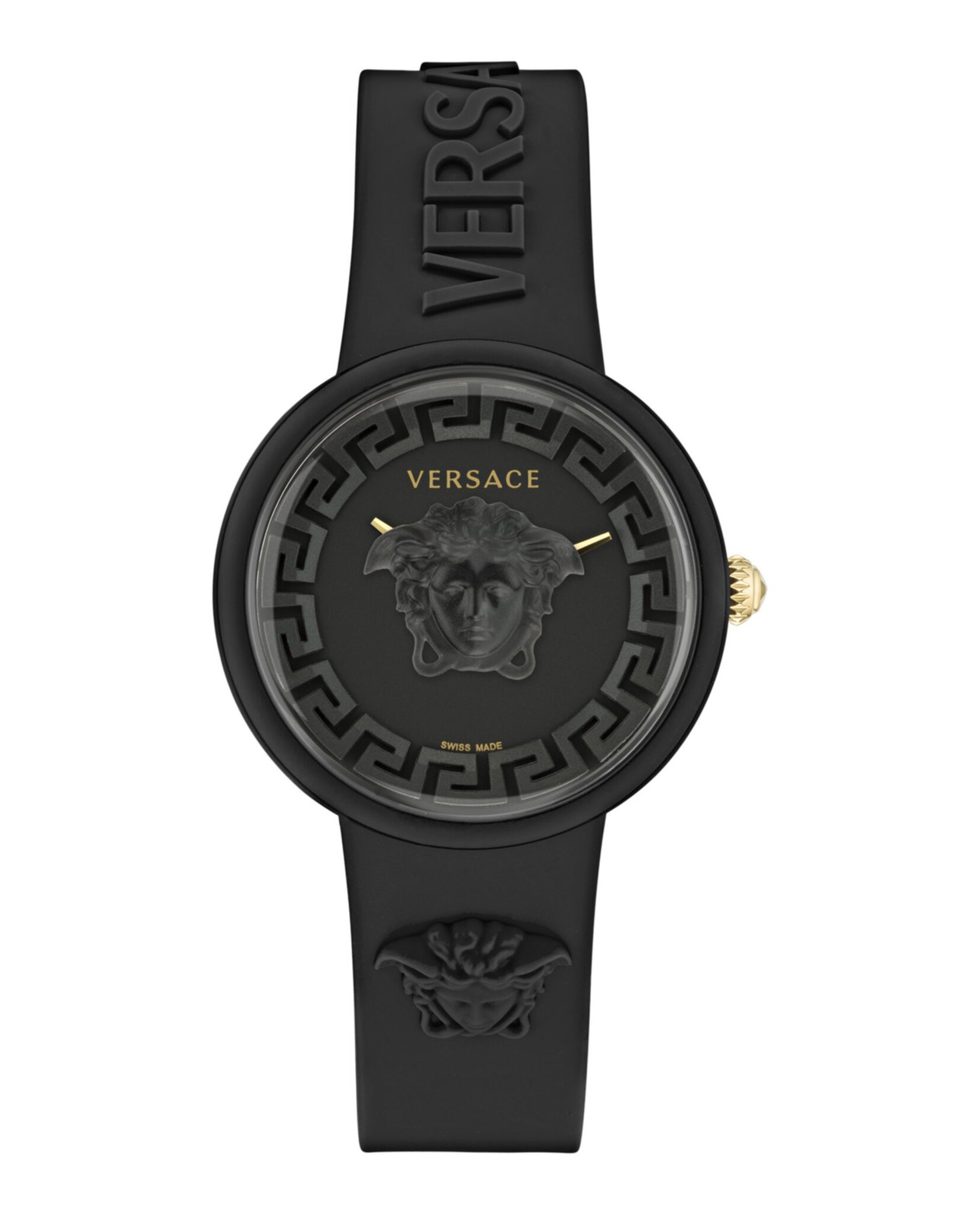 Versace Womens Black 39mm Strap Fashion Watch