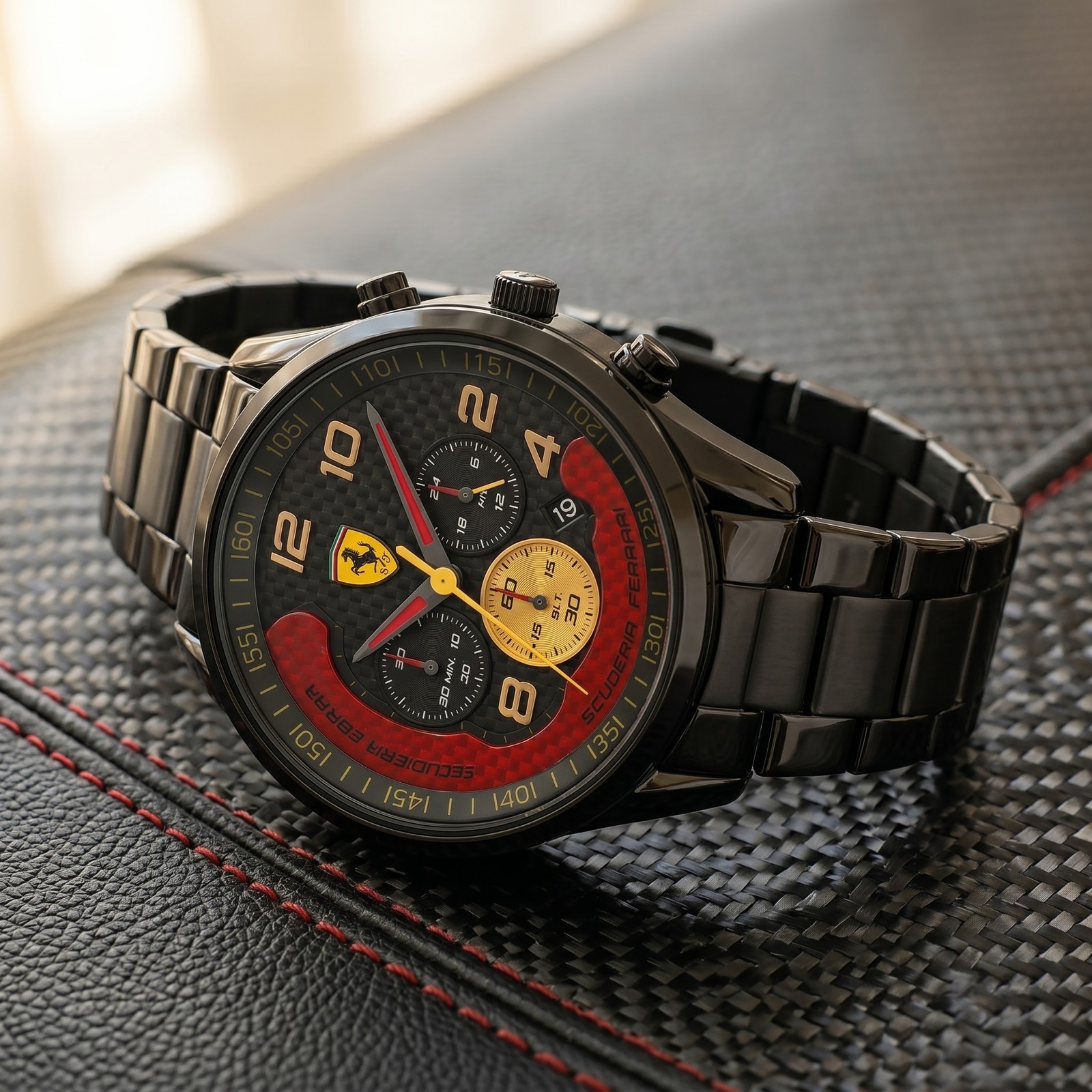 Personalized Ferrari Italian Racing Watch Custom Name Stainless Steel Gift