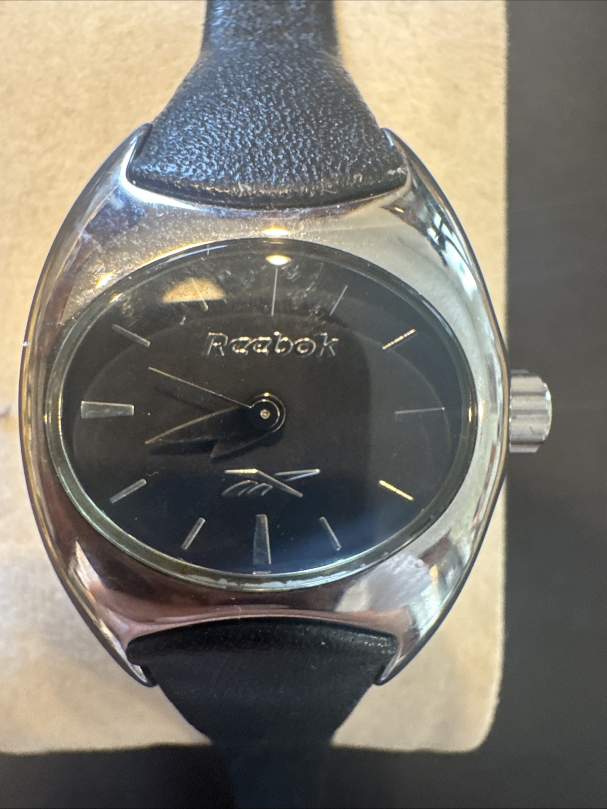 VTG Reebok Sport Watch 30mm Silver Tone Stainless Steel Quartz Untested As-is