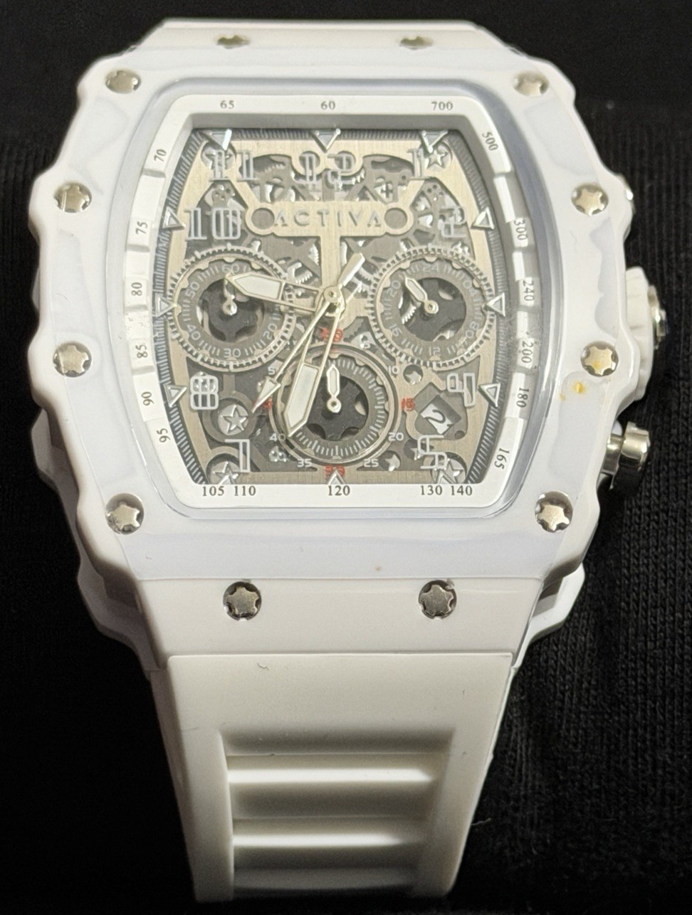Activa Circuit X Invicta 44.3mm Skeleton Dial PC Case Material White Watch NEW