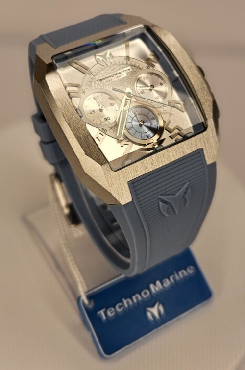 TechnoMarine Aqua Quadrant Men’s Quartz VD54 Watch – 41mm, Lt Bl (TM-225105) NIB