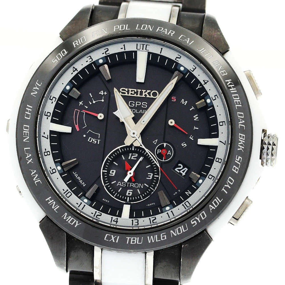 Seiko SBXB071 Astron Japan Limited GPS Solar Radio Watch Black Titanium Ceramic