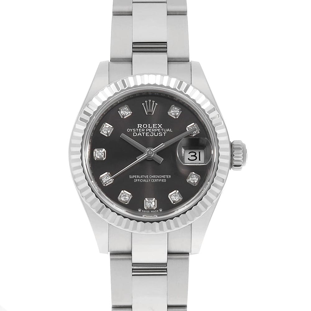 ROLEX Datejust 10P Diamond 279174G gray 3 row oyster bracelet Random Number …