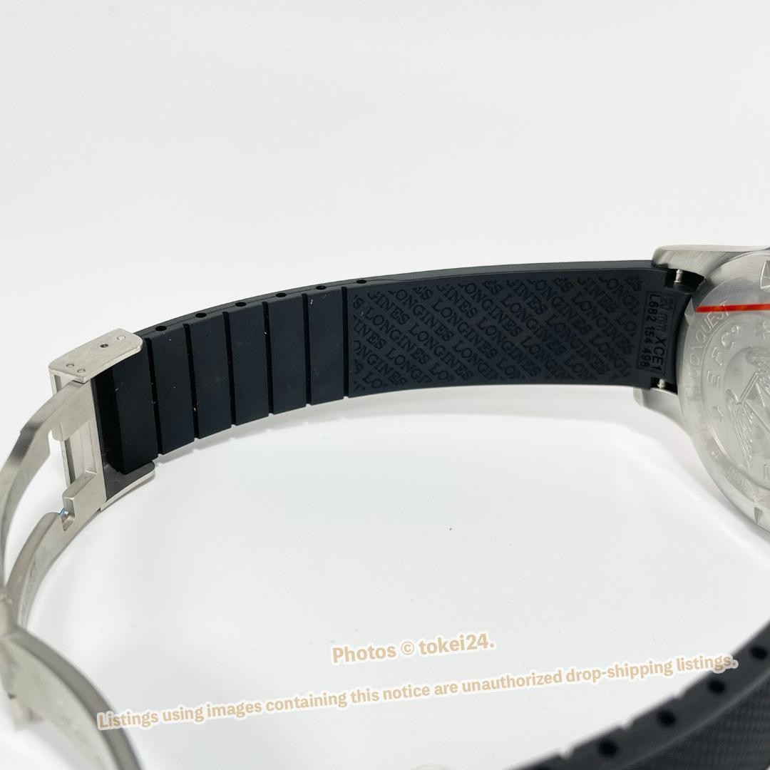 Longines Conquest V.H.P. QZ L3.716.4 Black Quartz Watch Japan 0612354