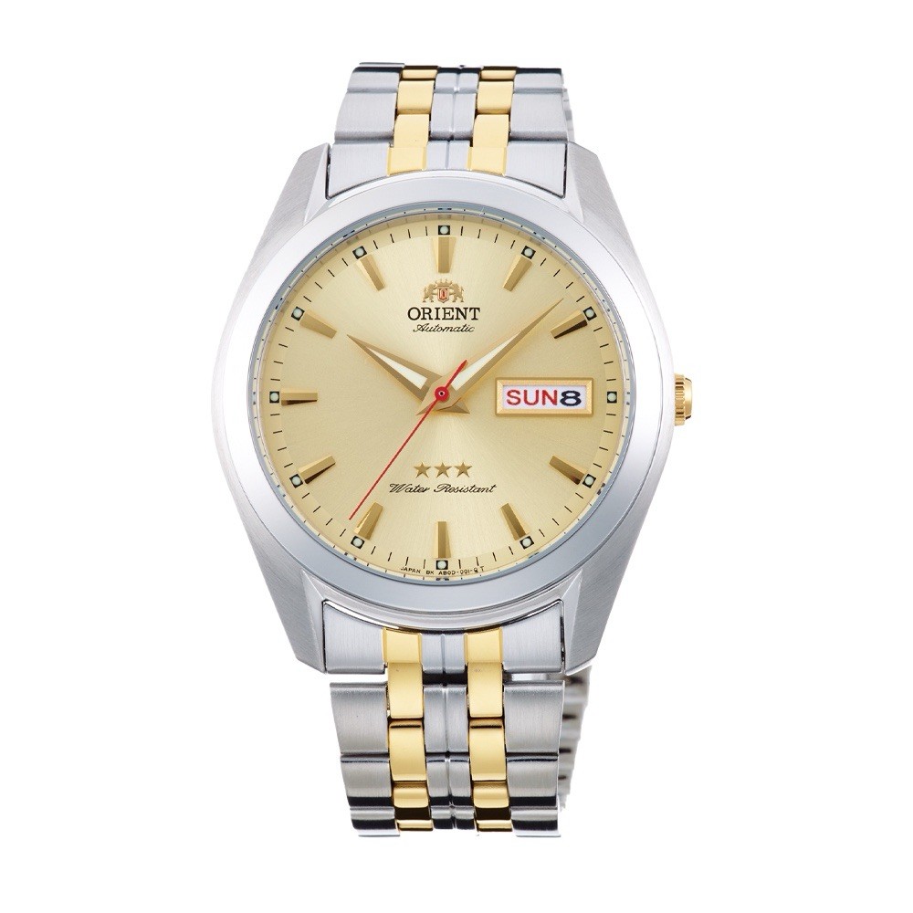 ORIENT: Mechanical Classic Tristar Watch, Gold Dial (SAB0D001G) Japan Made