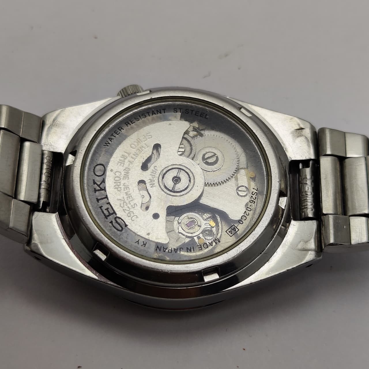 Seiko 5 Automatic Railway Time 7S26-02C0 Gray Dial 21 Jewels Vintgae Men’s Watch