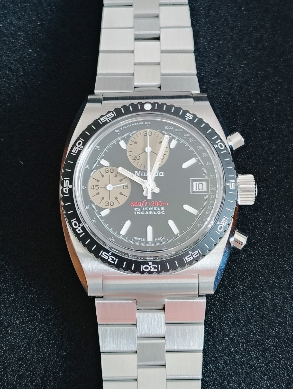 Nivada Grenchen Automatic Chronosport Full Set 38mm Autochron White 77002A45