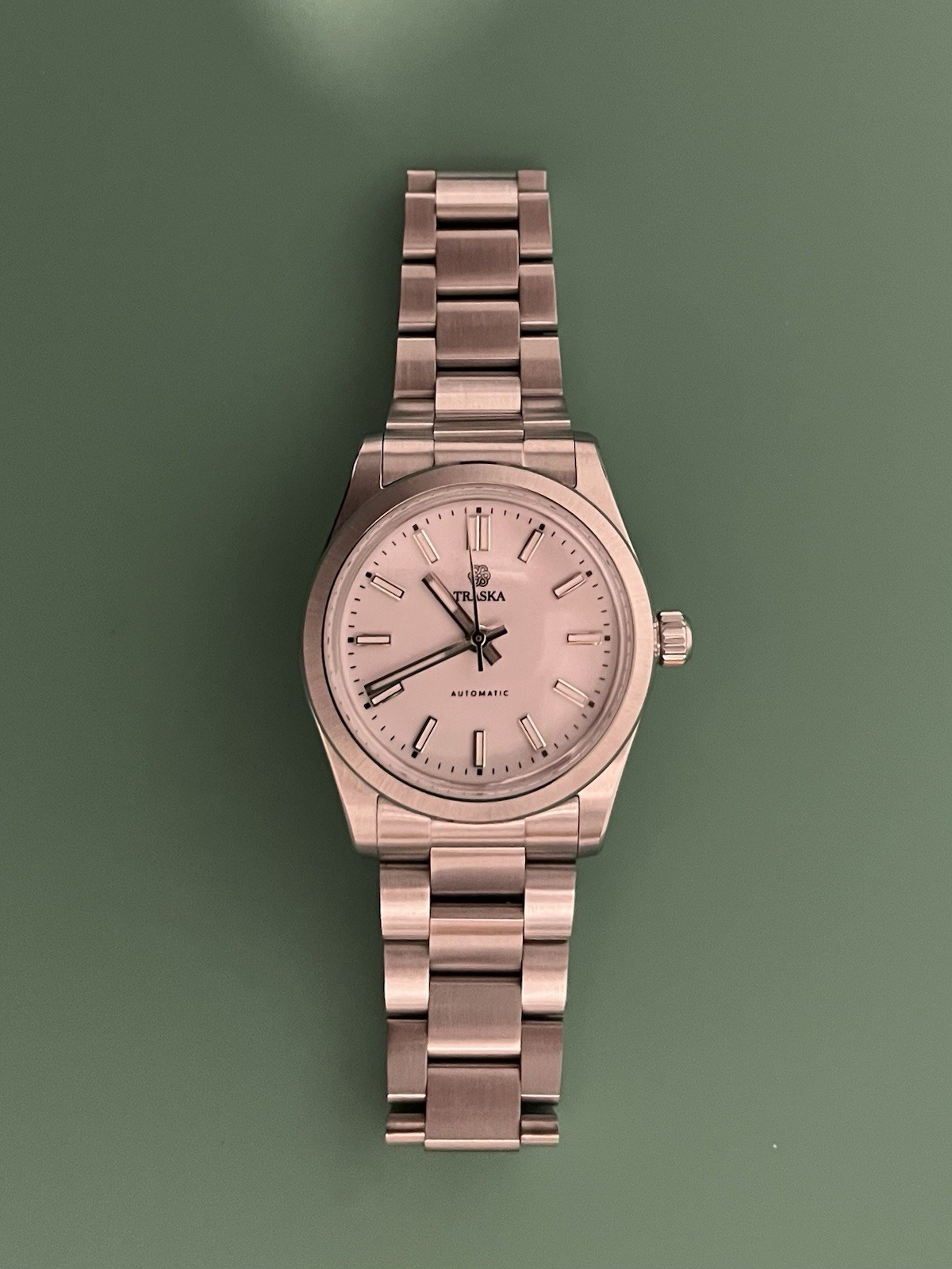 Traska Commuter Automatic Watch 34mm – Arctic White (Ref. 7232)