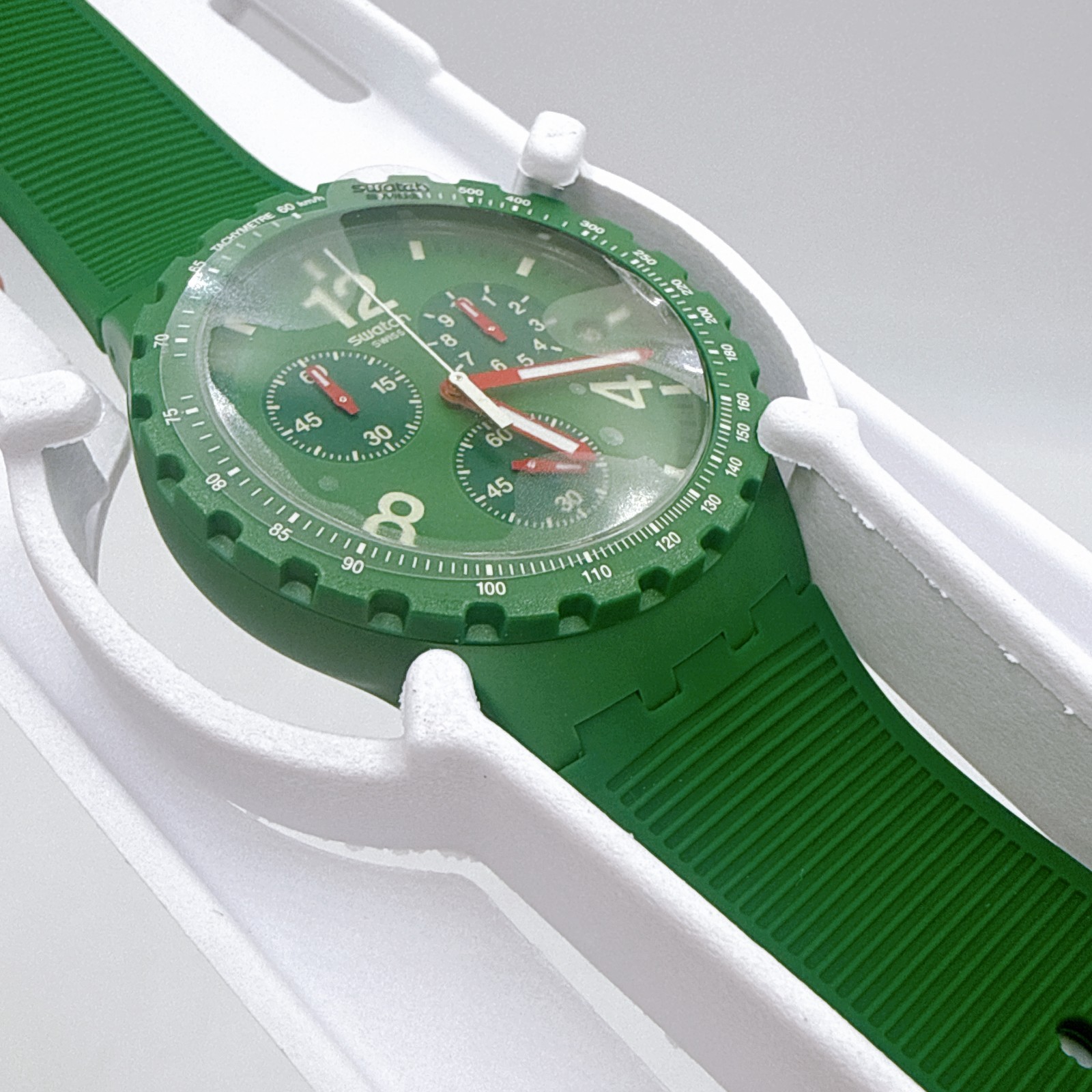 Swatch Watch PRIMARILY SUSG407 GREEN SUSN419 BLUE SUSR407 RED Chronograph