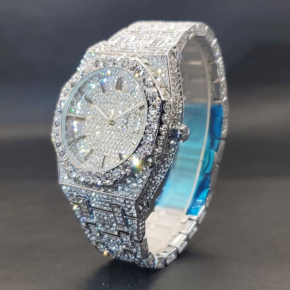BRAND NEW 2025 Men ICED OUT MOISSANITE/DIAMOND SIMULATED Luxury Watch