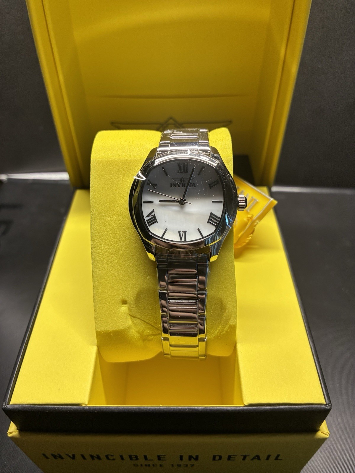 Invicta Wildflower 32.5mm White Mother of Pearl Silver-Tone Ladies 48234
