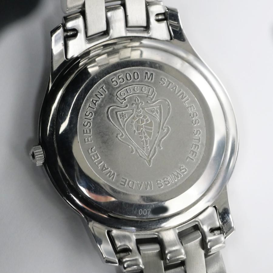 Gucci 5500M Quartz Watch Dial Stainless Steel Date