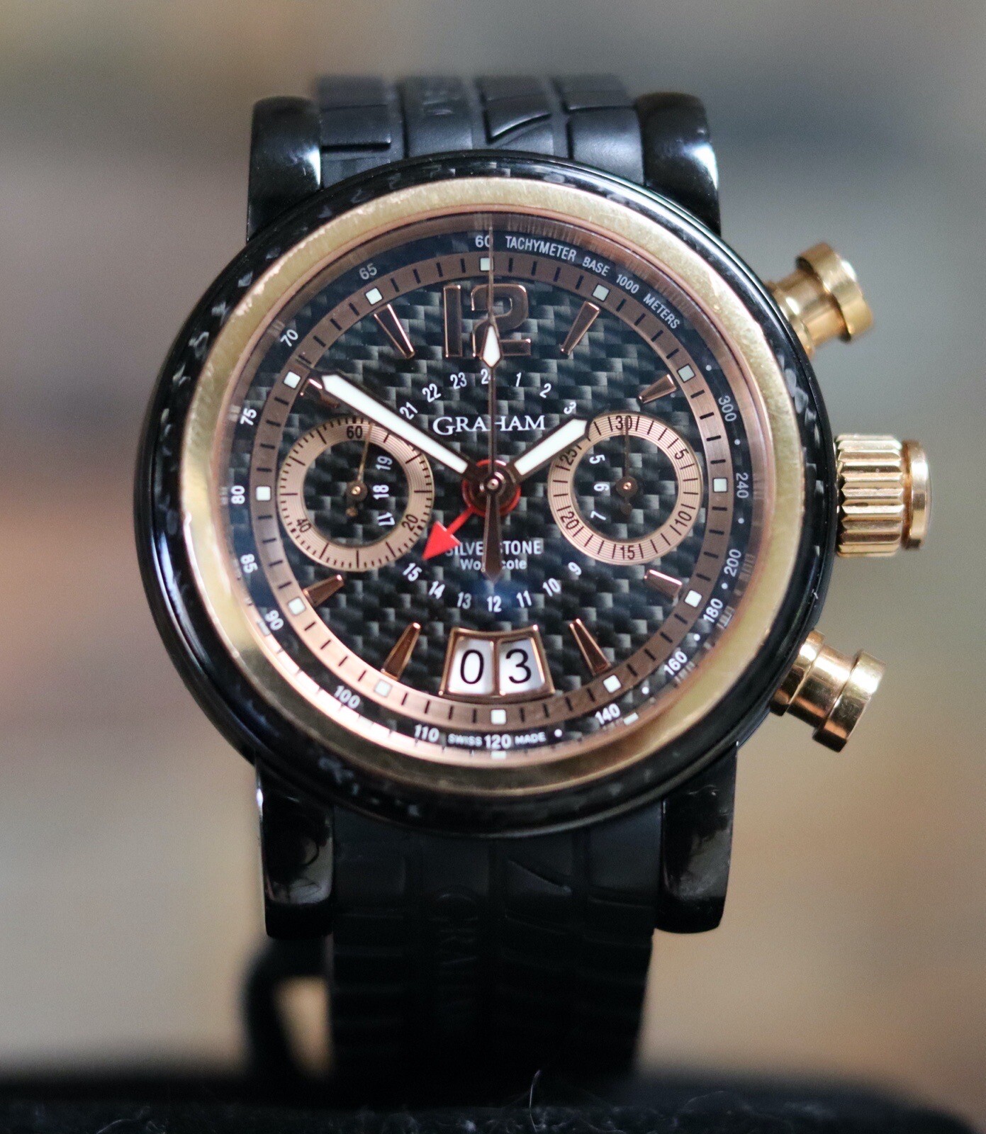 Graham Grand Silverstone Flyback GMT Automatic Rose Gold 44mm Complete Set