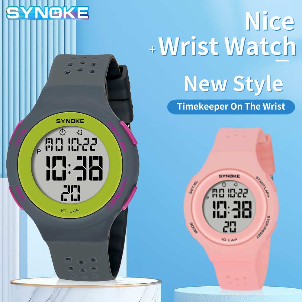US Waterproof Digital Wristwatch LED Backlight Alarm Watch Sports for Men Women