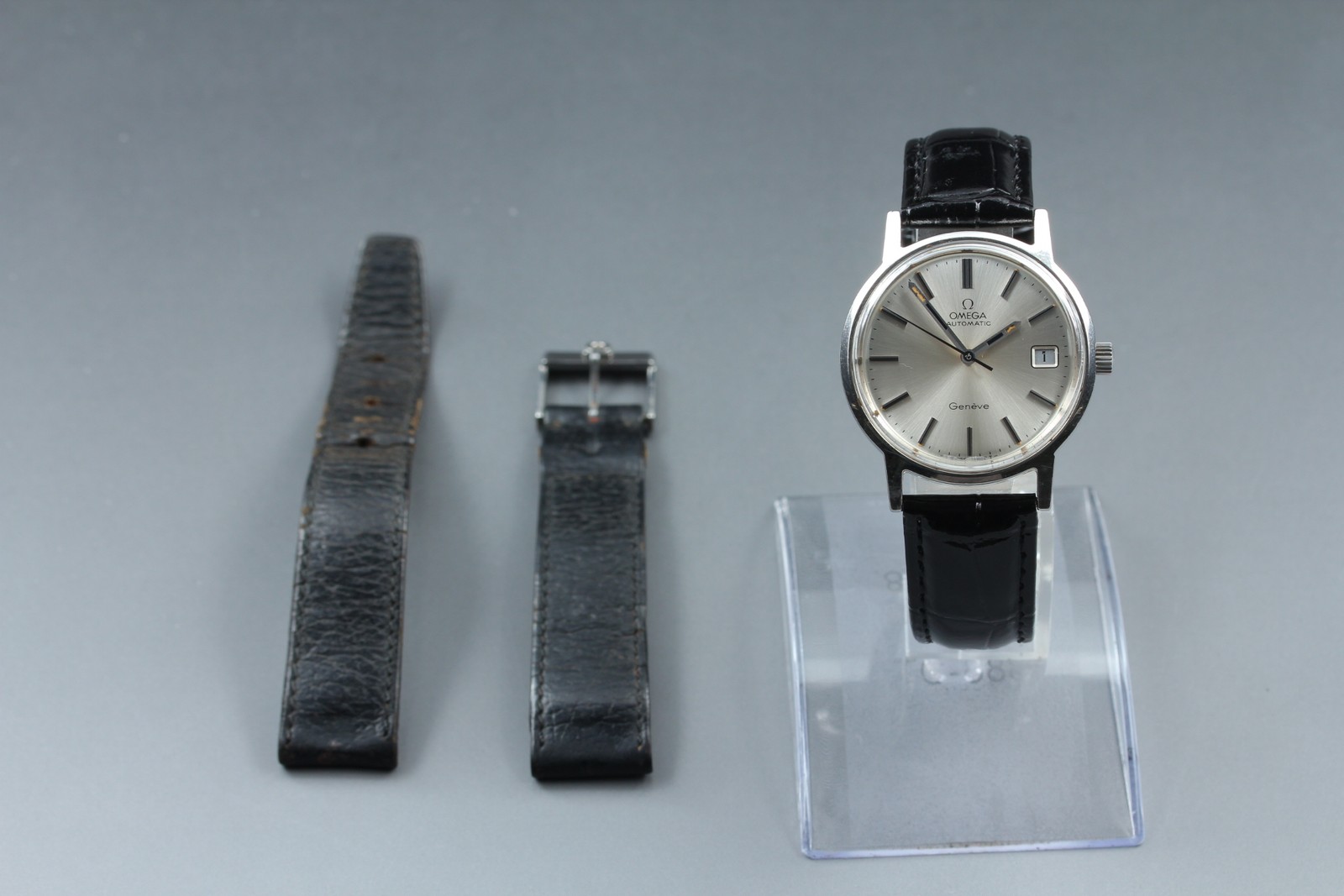 1974 Near MINT OMEGA Geneve 35mm 166.0163 Automatic Silver Dial Men’s Vintage